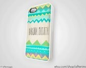 Hakuna Matata iPhone 5 4 4S Case iPhone 4 Tribal Aztec Summer Teal Cute Silicone