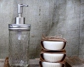 Mason Jar Soap Dispenser (12oz) Farmhouse Kitchen - "Sarita" style