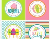 SUMMER FUN . Surf . Swim . Pool Party -- Centerpieces or Cake Toppers --