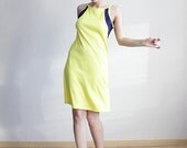 Neon yellow mod dress