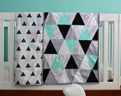 custom feather chevron triangle quilt