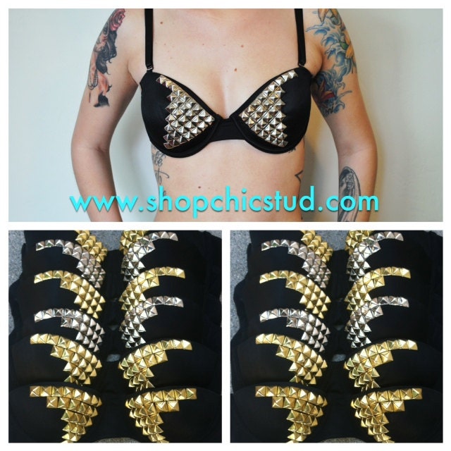 Studded Bra ANY SIZE/ STUD Color Studded Strapless Bra Bustier Custom Made