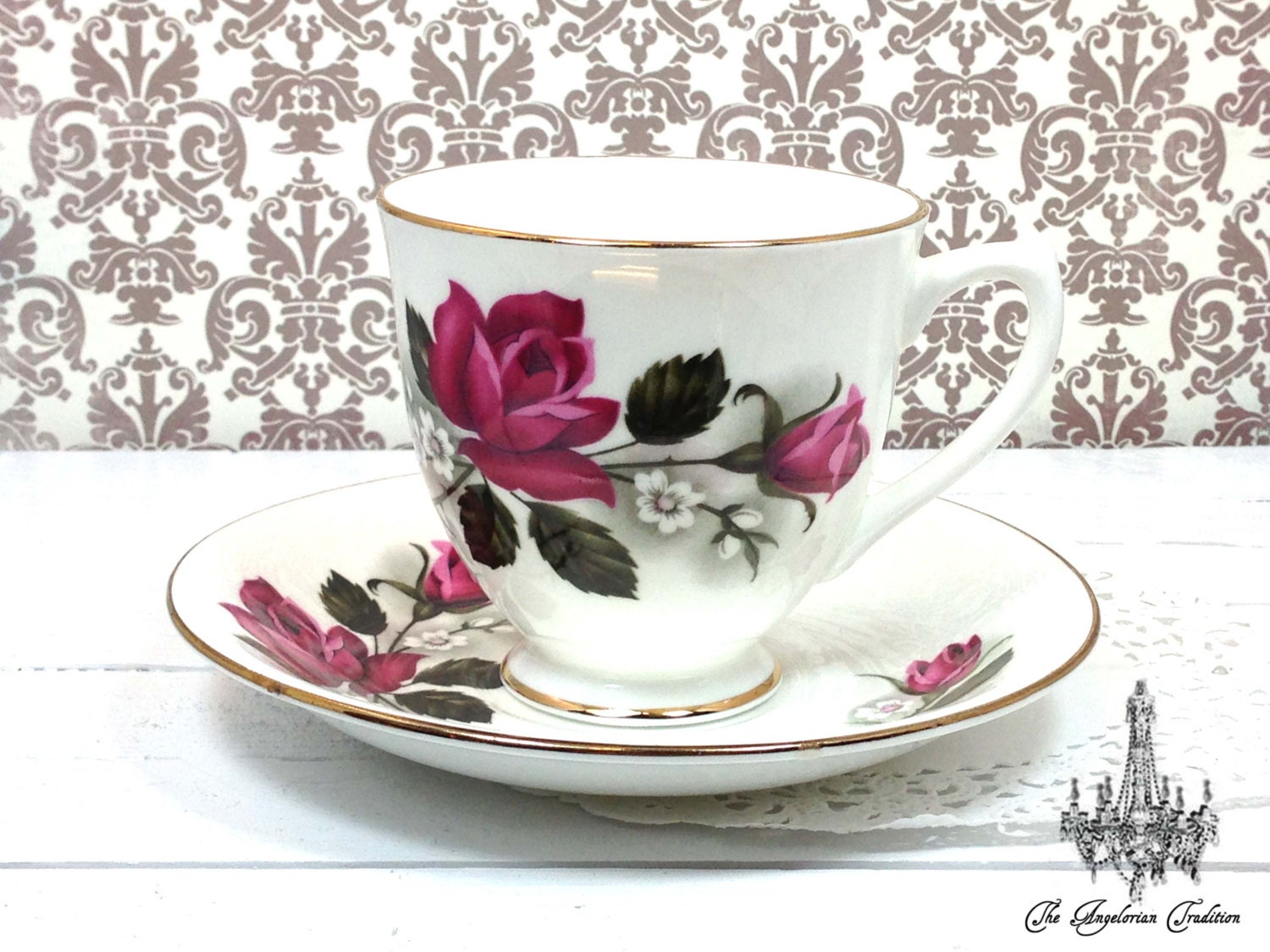 Daringly Sweet Teacup & Saucer