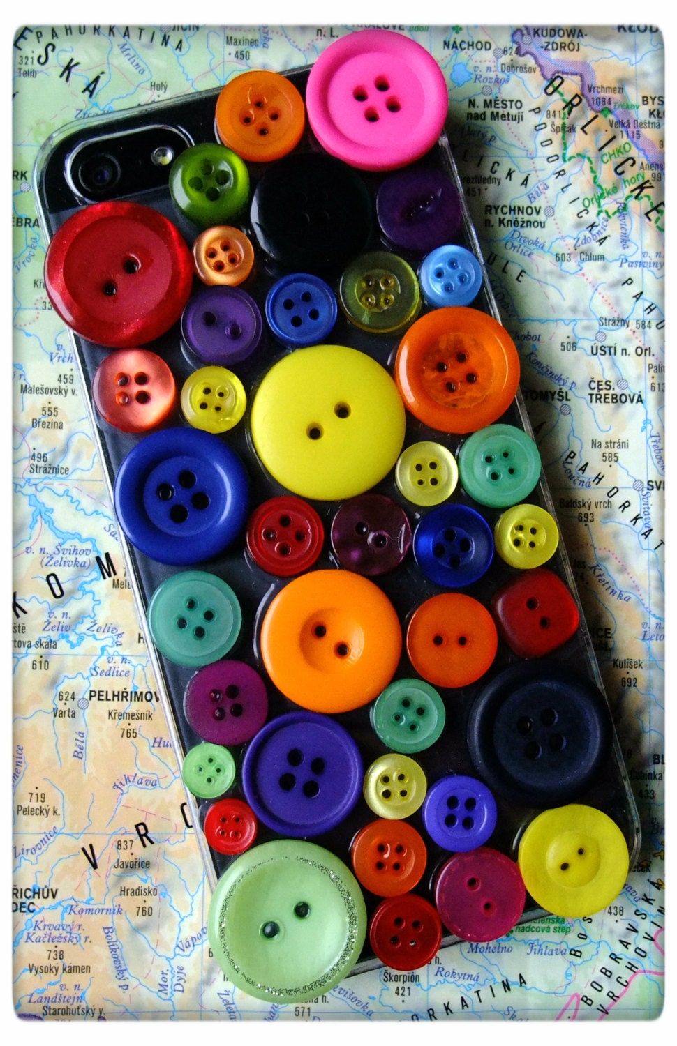 Colourful, button, iPhone 5 cover/case