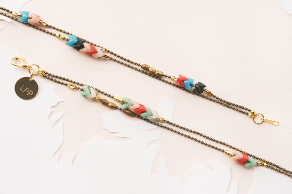 SALE -- Double Strand Chevron Bracelet