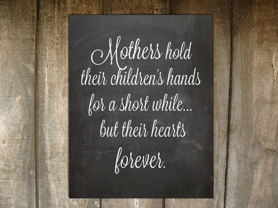 Mother & Child 11 x 14 Chalkboard Art Print - Mothers Day, Birthday Gift, Baby Shower, Nursery Art