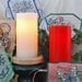 Red or Creamy White Flameless LED Candle Only with timer mode to use with Embroidered Candle Wraps.