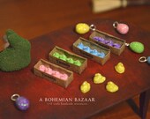 Tweets - Marshmallow Chicks - Scale 1 Inch Handmade Miniature - Available in Yellow, Green, Blue, Purple, and Pink