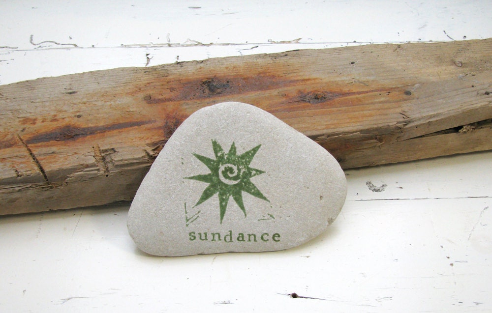 Paper Weight Beach Pebble Stone - Sundance Art - Inspirational Office Decor