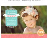 INSTANT DOWNLOAD Summer Mini Session Marketing Board Template for Photographers - AD124