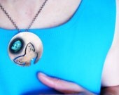 Butterfly  Necklace Labradorite Rustic Copper Bib Statement Talisman