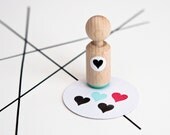 Heart (not symmetrical) Mini Stamp with mint rubber