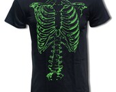Spinal Tap (Nigel Tufnel Green Ribcage Skeleton) T Shirt Retro Movie Tee - Graphic Tees for Men & Women