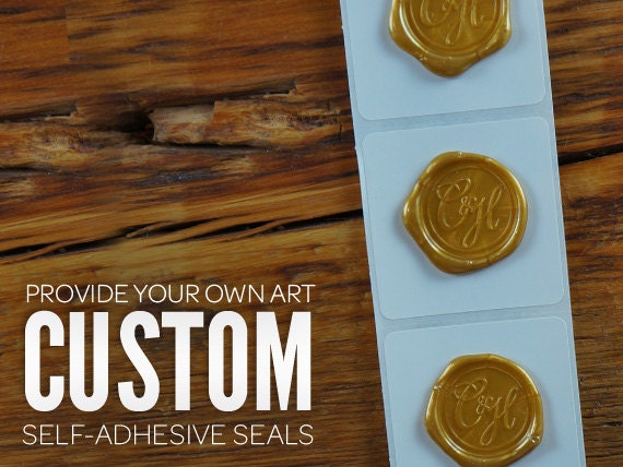 200 YOUR OWN GRAPHIC Self Adhesive Wax Seals 1" (One Inch) Diameter: Peel-And-Stick