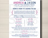 Wedding Program - custom and pintable - digital file