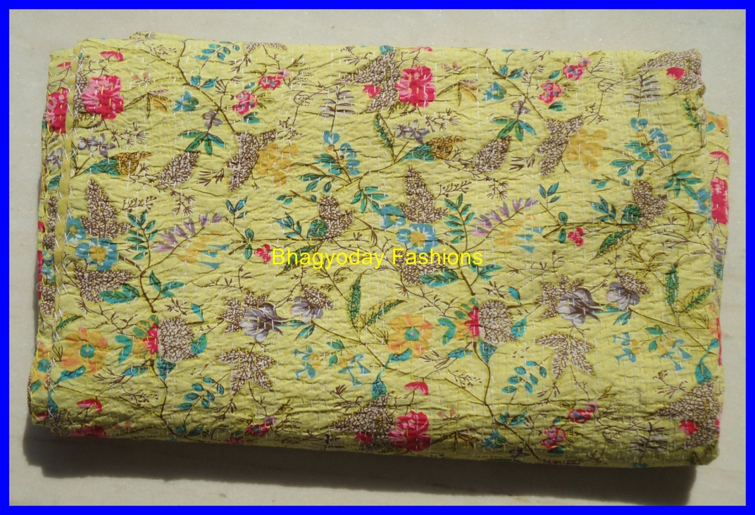 sari indian quilt/ Kantha Quilt, cotton Kantha Nakshi Quilt/ Embroidery Bed cover/ Thread Work Ralli Cotton Fabic bedding,indian bedspread