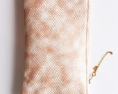 SNAA/ Pastel snake leather clutch/ make up bag