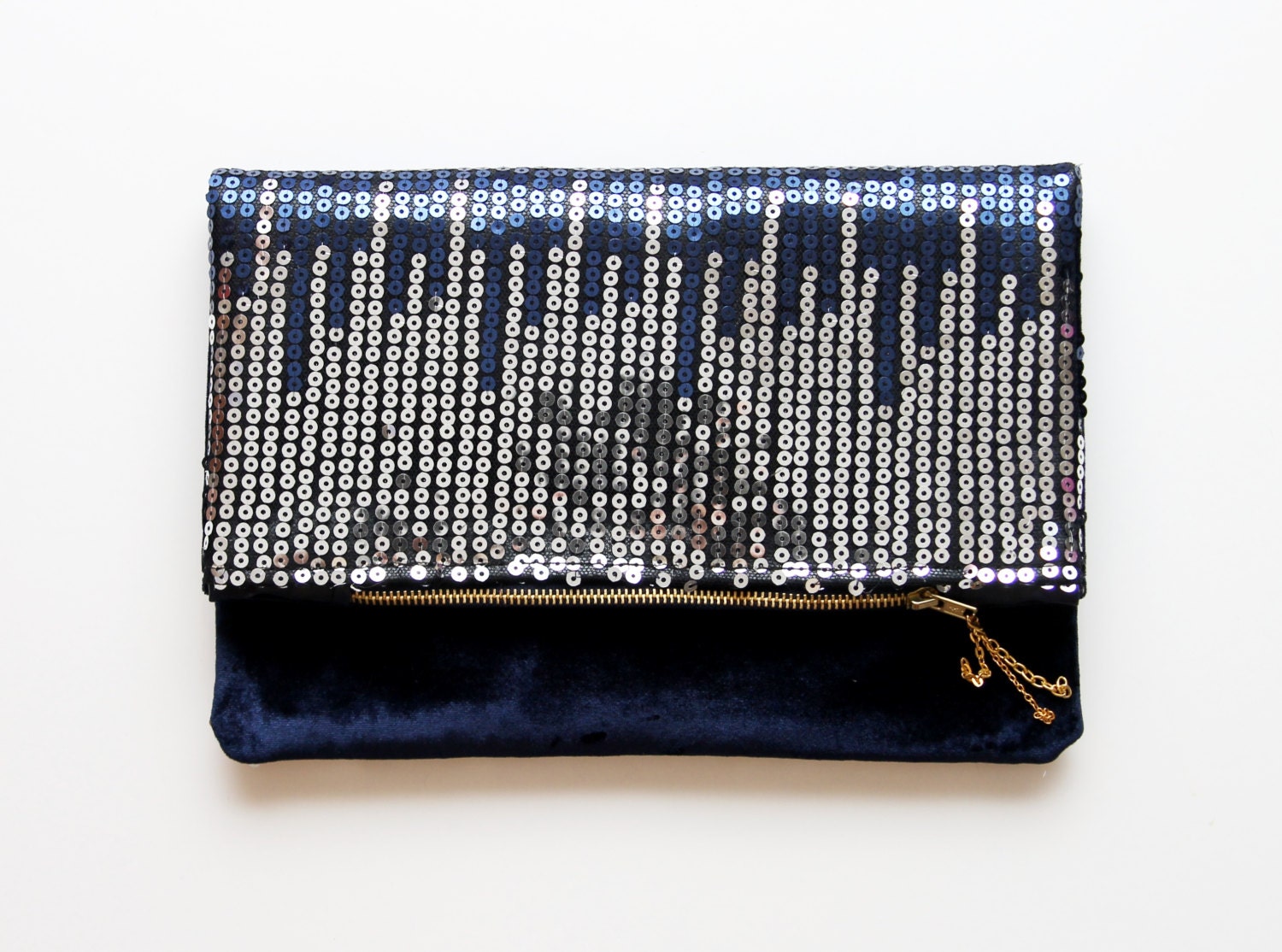 CLASSY 1/ Velvet & Sequin folded clutch