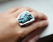 Large Turquoise Ring Modern
