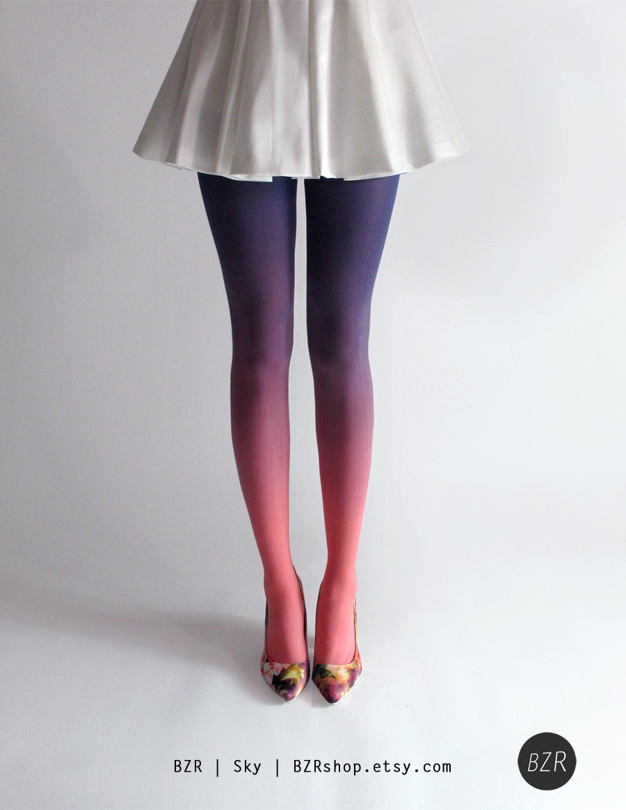 BZR Ombré tights in Sky