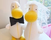 Doodle Geese Couple Plush Set (Bride and Groom)