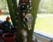 Jasper Earrings // Earthy // Quartz // Wire-wrapped
