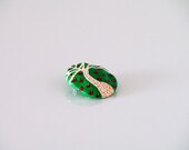Original handmade brooch / Tree art hand painted jewelry / Green / Summer jewelry / Hearts love