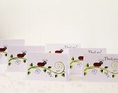 GREETING CARDS Set of 3 (Three) Ladybug Thank you card Happy Birthday card / Greeting card set