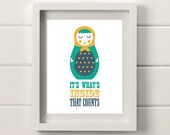 Russian Doll Illustration, 8x10 Poster