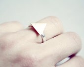 triangle ring - geometric, modern, minimalist jewelry - mixed metals