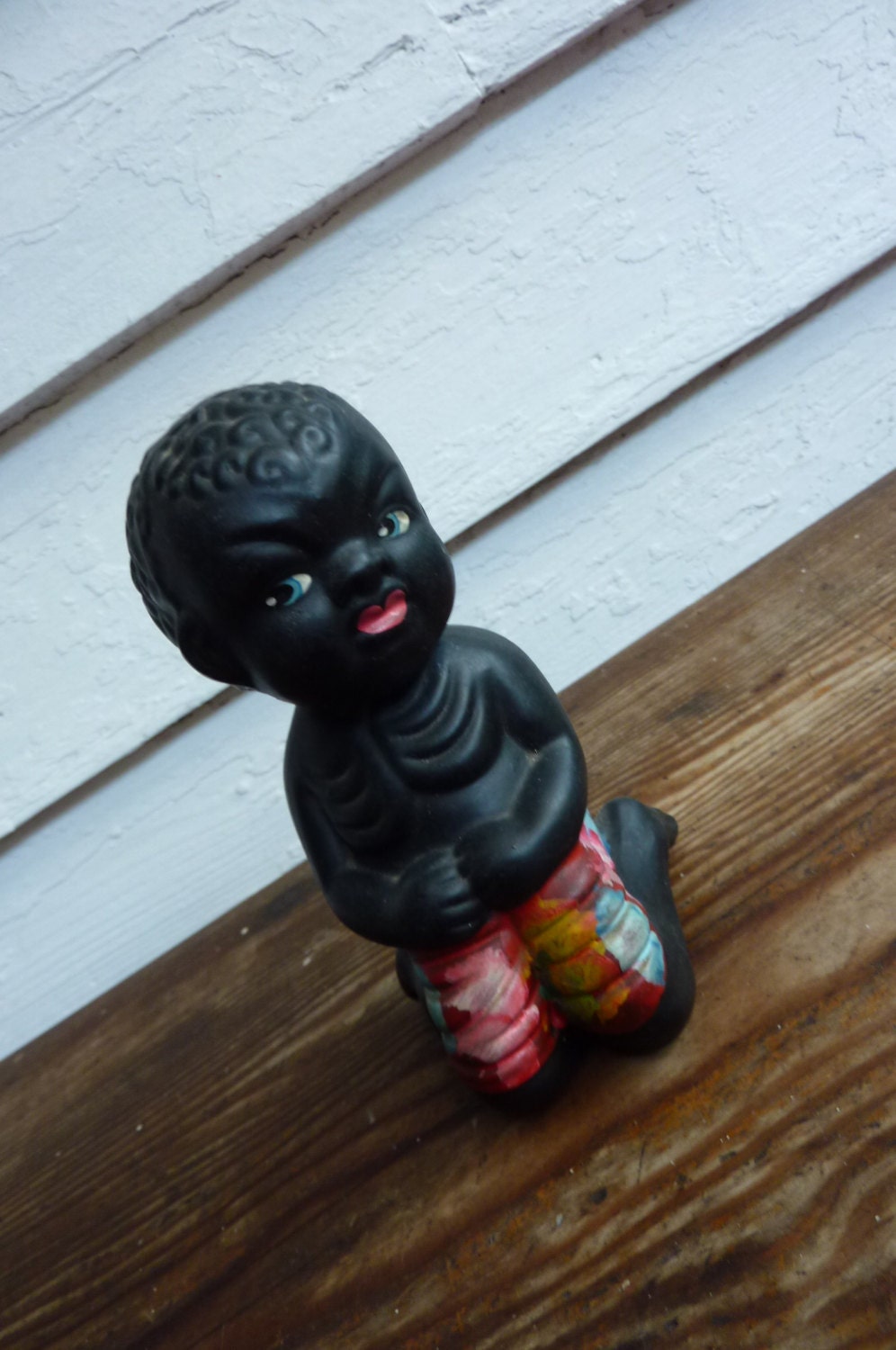 1950's Kitsch African American Bobble Head by pinkneonvintage