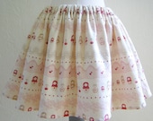 Cute Kawaii Matryoshka Full Skirt Japanese Fabric Novelty Print Sweet Lolita Womens Mini