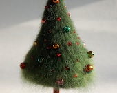 Knitted Green Christmas, New Year Tree - ready to ship