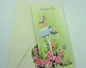 Vintage Greeting Card Thinking of you All Occasion Un-Used.