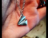 Airplane Necklace - Paper Airplane - One Direction Necklace