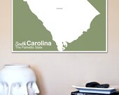 The Modern United States // Minimalist South Carolina Poster // 13x19 Giclée Art Print