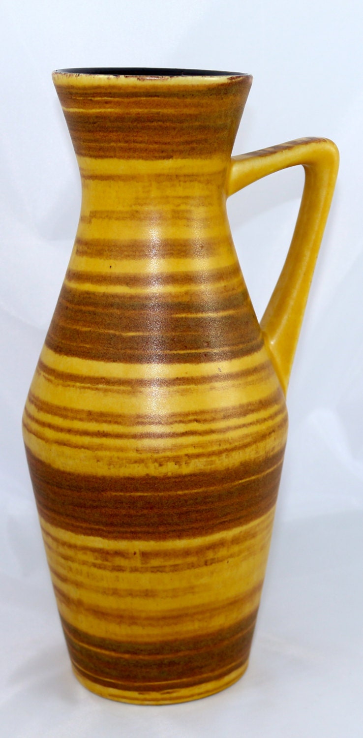 Scheurich   "271 25 " Fat lava Vase  West German Pottery  50 60s Retro Mid century