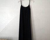 1990s Minimalist Sheer Black Maxi