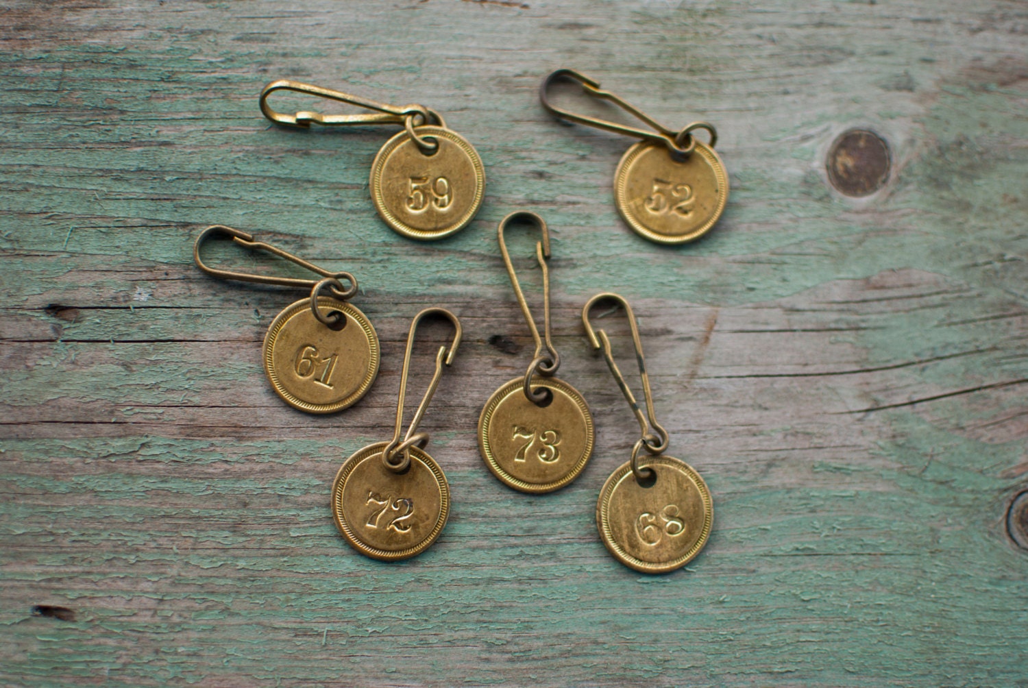 Brass Numbered Key Tag