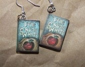 Snow White earrings book novel story fairytale dangle lightweight whimsy
