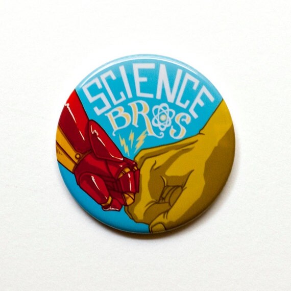 Avengers - Iron Man & Hulk Science Bros 2" Pinback Button