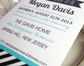 Modern Bridal Shower Invitations - CUSTOMIZABLE for ANY EVENT