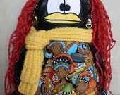 BorsetTina..Unique Piece, 100% Italian HandMade Miss Penguin, Leather Bag-Purse, Free Shipping