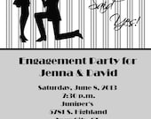 Engagement Party Invitation - SilhouetteCouple