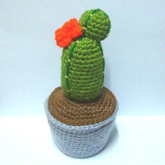 Cactus 5.9" - Finished Handmade Amigurumi crochet doll Home decor birthday gift