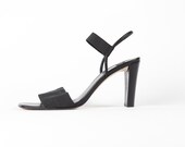 90s Minimalist Elastic Strap Heel Sandals Grunge 9 10