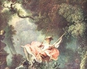Fragonard- The Swing by Fragonard, Painting Masterpiece, 1939 Print, Famous Painting