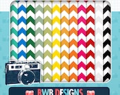 Chevron Stripes Digital Paper 12 Pack for Scrapbooks and Crafts