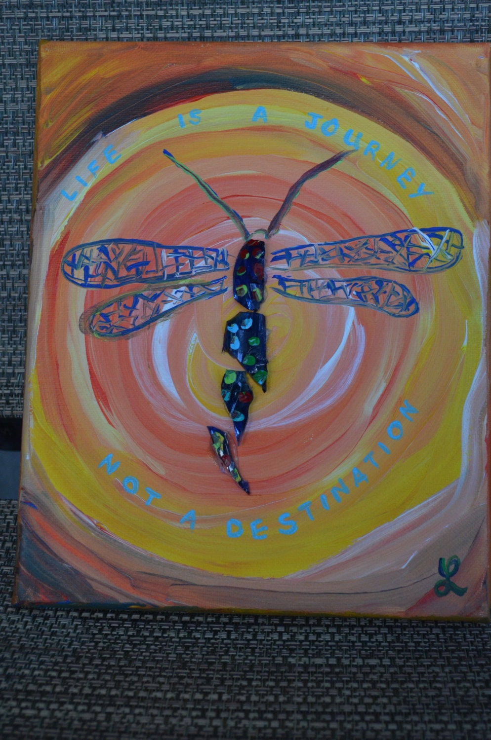 Life is a Journey, Not a Desitination Insirational Southern American Folk Art Painted in rastacrylics by Georgia Artist