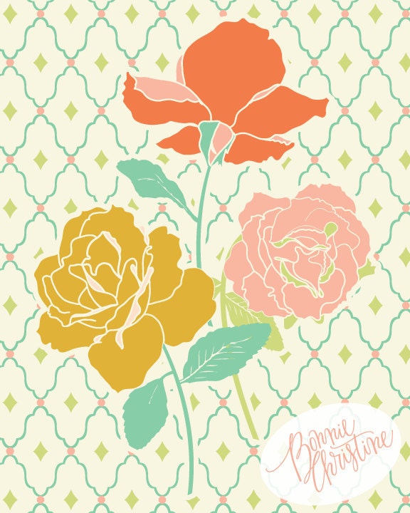 january roses print